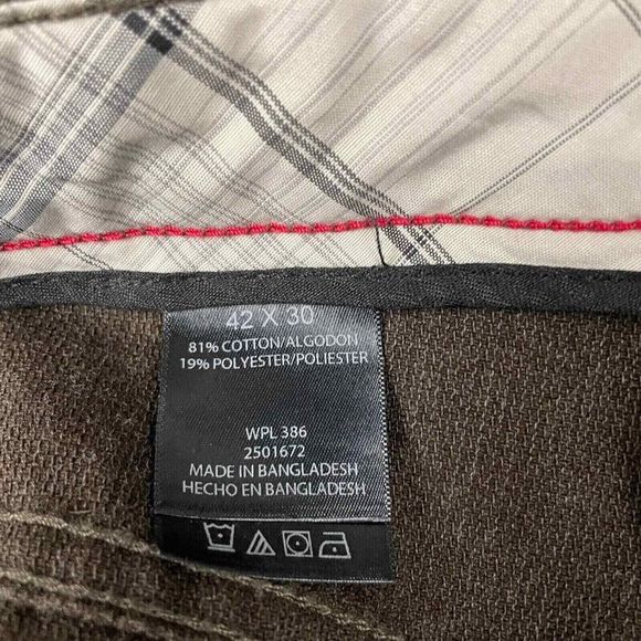 Kenneth Cole Size 42x30 Brown Pants 5 Pocket Adult Flat Front- Perfect Condition - Picture 5 of 12